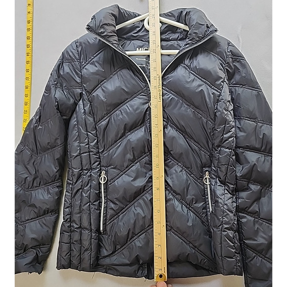 Michael Kors Packable Down Fill Jacket w/Hood Women Size Medium Black - Picture 5 of 8